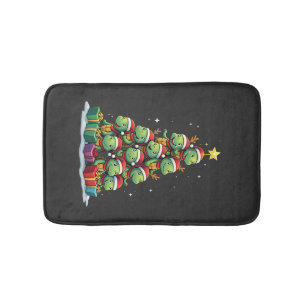 Christmas Tree Sea Turtle Turtles Tortoise T-Shirt Bath Mat