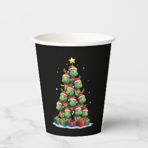 Christmas Tree Sea Turtle Turtles Tortoise T-Shirt Paper Cups