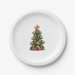 Christmas Tree Sea Turtle Turtles Tortoise T-Shirt Paper Plate