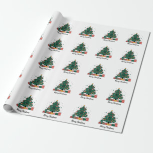 Christmas tree Season greetings Wrapping Paper