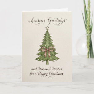 Christmas Tree Season's Greetings Card
