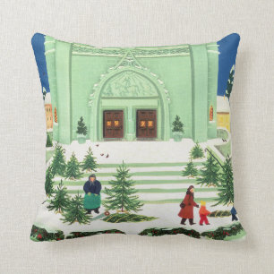 Christmas Tree Selling 1988 Cushion