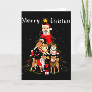Christmas Tree Shiba Inu Lover Xmas Dog Owner New  Card