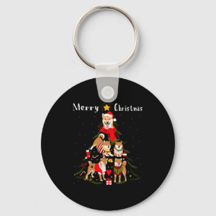Christmas Tree Shiba Inu Lover Xmas Dog Owner New Key Ring