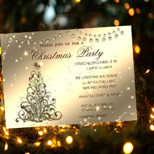 Christmas Tree,Shiny,Corporate Christmas Party, Invitation