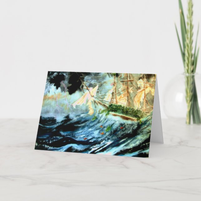 christmas tree ship holiday card (Front)