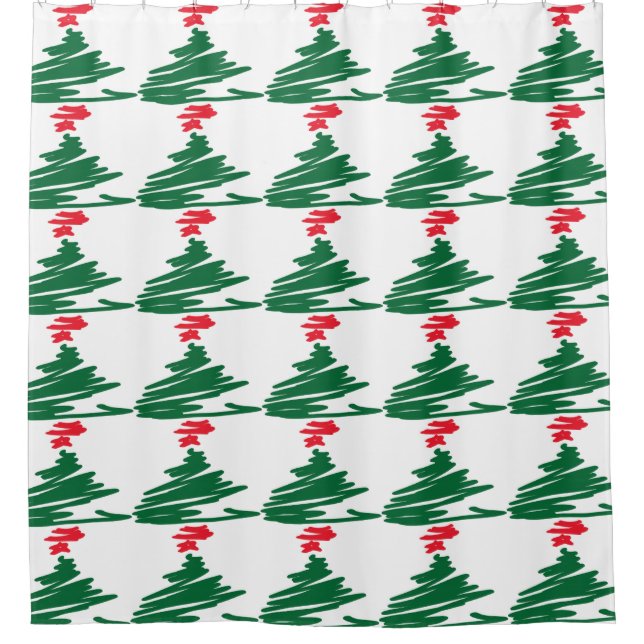 Christmas Tree Shower Curtain (Front)