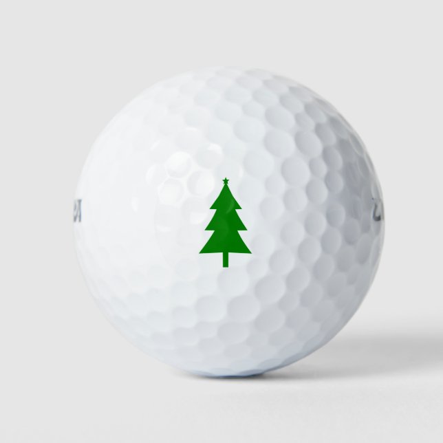 Christmas tree Silhouette 16 Golf Balls (Front)