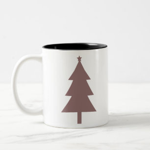 Christmas tree Silhouette 8 Two-Tone Coffee Mug