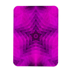 Christmas Tree Silhouette & Purple Star Gradient Magnet