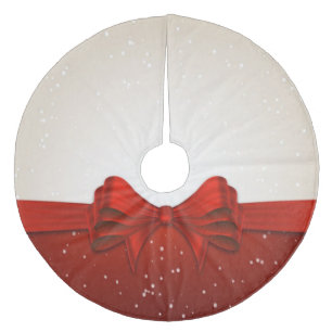Christmas Tree Skirt/Bow Fleece Tree Skirt