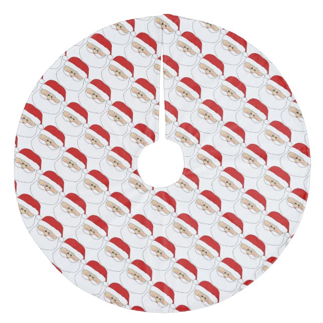 Christmas Tree Skirt/Santa Fleece Tree Skirt (Front)