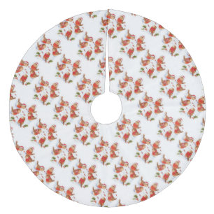 Christmas Tree Skirt/Songbirds Fleece Tree Skirt