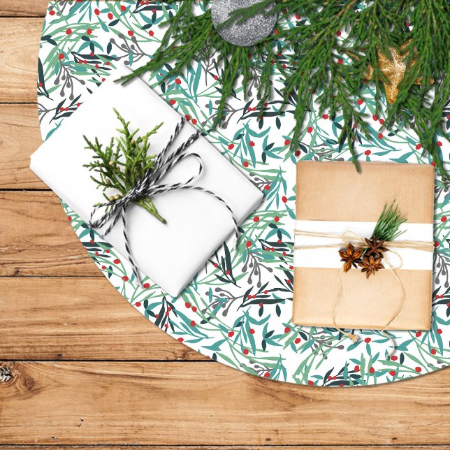 Christmas Tree Skirt with Acebo Design (Creator Uploaded)