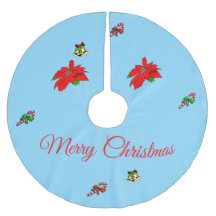 Christmas Tree Skirt with Symbols of Christmas