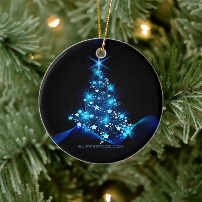Christmas Tree SlipperyJoe stars sparkling lights  Ceramic Tree Decoration (Tree)