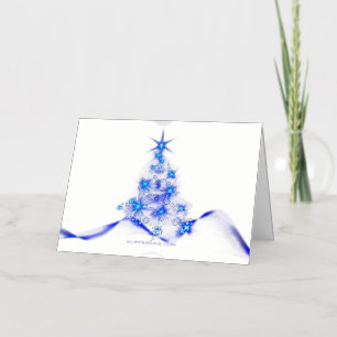 Christmas Tree SlipperyJoe stars sparkling lights  Foil Holiday Card