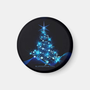 Christmas Tree SlipperyJoe stars sparkling lights  Magnet