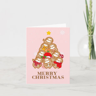 Christmas Tree Sloths Card