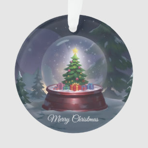 Christmas Tree Snow Globe Ornament