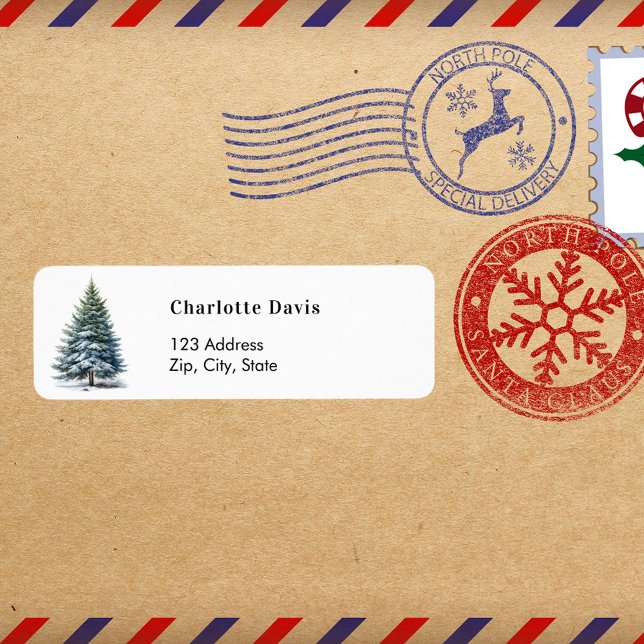 Christmas tree snow return address (Creator Uploaded)