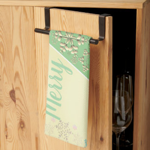 Christmas Tree & Snow Tea Towel