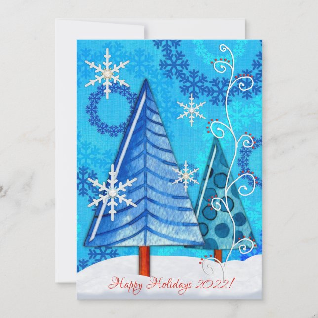 Christmas Tree & Snowflake Jewelled (Front)