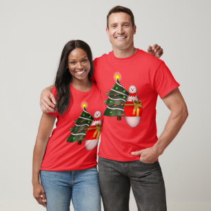 Christmas Tree Snowman Holiday Cute  T-Shirt