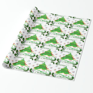 Christmas Tree & Snowmen - Wrapping Paper