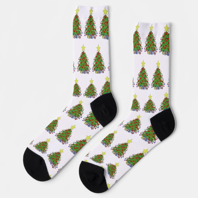 Christmas tree socks (Left)