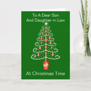 Christmas Tree Son And Daughter-In-Law Christmas Holiday Card
