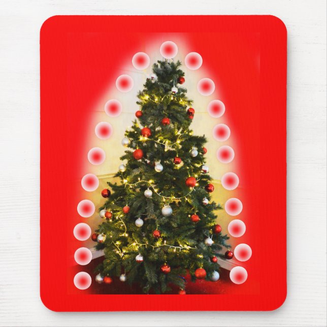 Christmas tree spirits mouse mat (Front)