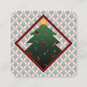 Christmas Tree Square Business Card
