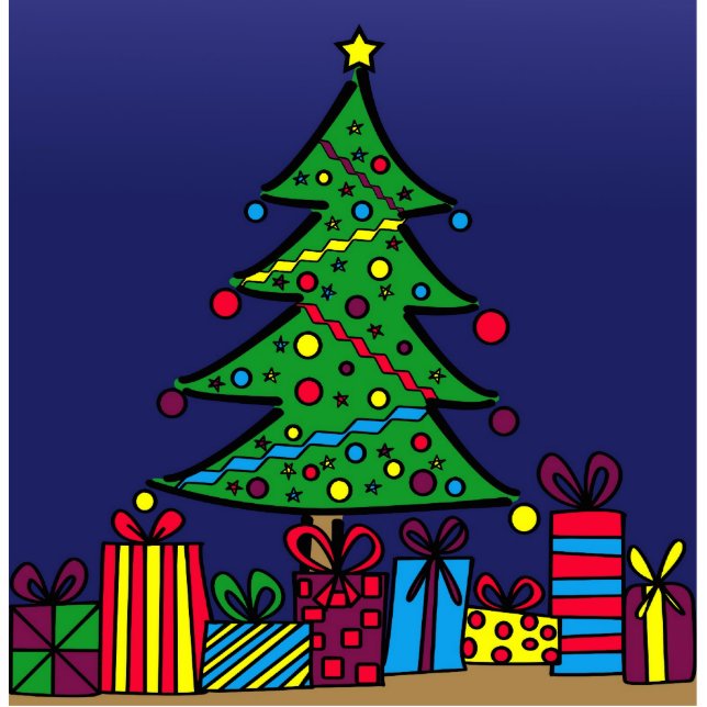 Christmas tree standing photo sculpture (Front)