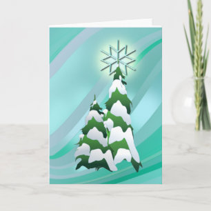 CHRISTMAS TREE & STAR by SHARON SHARPE Holiday Card