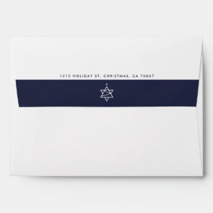 Christmas Tree Star of David Envelope