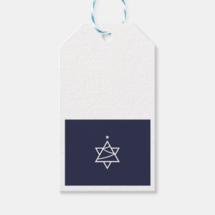 Christmas Tree Star of David Gift Tags