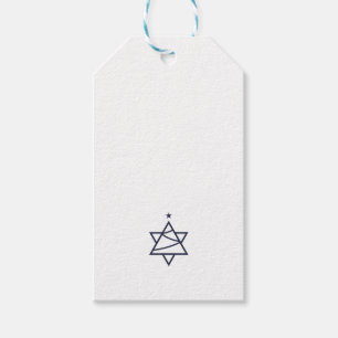 Christmas Tree Star of David Gift Tags