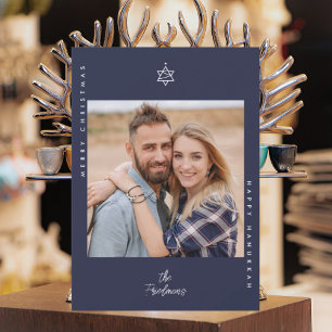 Christmas Tree Star of David Holiday Card