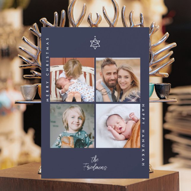 Christmas Tree Star of David Holiday Card (Creator Uploaded)