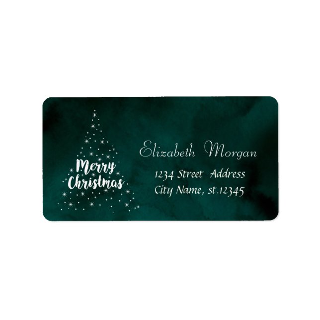 Christmas Tree,Stars,Green  Label (Front)