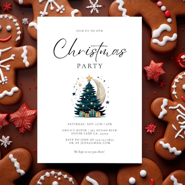 Christmas Tree Stars The Moon Invitation (Creator Uploaded)