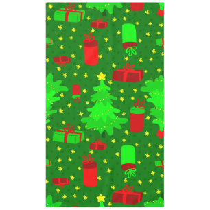 christmas tree stars xmas gift presents tablecloth