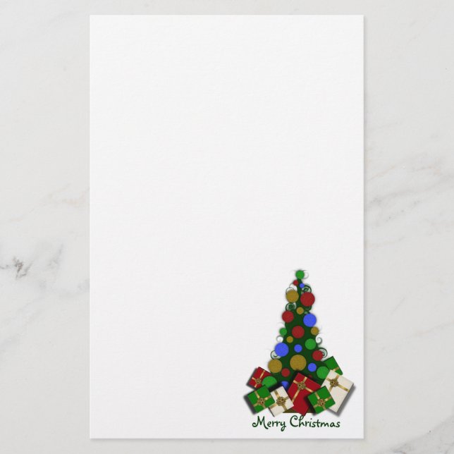 Christmas Tree Stationary Stationery (Front)