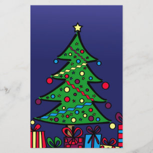 Christmas tree stationery