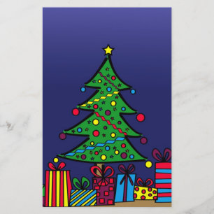 Christmas tree stationery