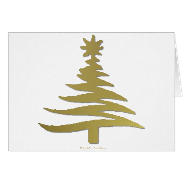 Christmas Tree Stencil Gold (Front Horizontal)