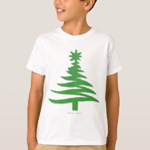 Christmas Tree Stencil Green T-Shirt
