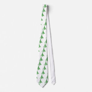 Christmas Tree Stencil Green Tie