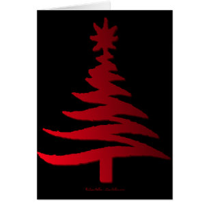 Christmas Tree Stencil Red